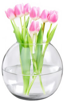 Alessandro Bol vaas/decoreer vaas - transparant - glas - 35 x 29 cm