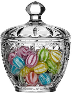 Alessandro Bonbonniere met deksel - Siracusa - gedecoreerd glas - 9 x 11 cm - snoeppot