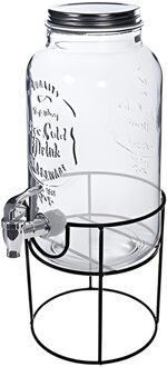 Alessandro Drankdispenser - 6 liter - glas - limonadetap - met standaard - 20 x 43 cm