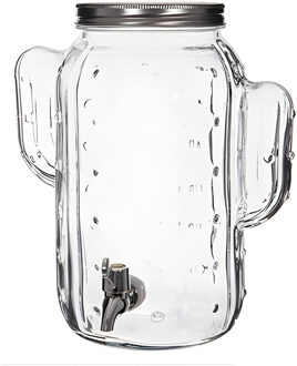 Alessandro Drankdispenser Cactus - 5 liter - glas - limonadetap - 14 x 26 x 30 cm