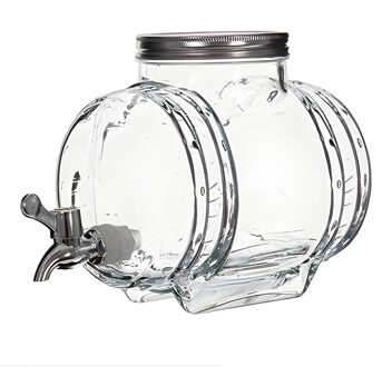 Alessandro Drankdispenser Wijnvat - 2,8 liter - glas - limonadetap - 15 x 20 x 18 cm