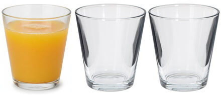 Alessandro Drinkglazen Conical - 12x stuks - glas - 230 ml - 8 x 9 cm