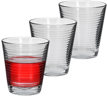 Alessandro Drinkglazen Lisboa - 3x stuks - glas - 230 ml - 8 x 9 cm