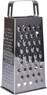 Alessandro Keuken rasp/kaasrasp - 23 cm - 4-zijdig - zilver - RVS - handrasp