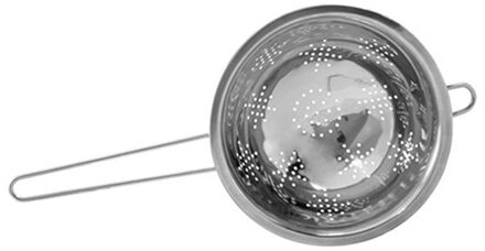 Alessandro Keuken vergiet met handvat - zilver - RVS - 18 cm - afgiet zeef