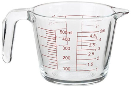 Alessandro Maatbeker - 500 ml - glas - litermaat - magnetronbestendig