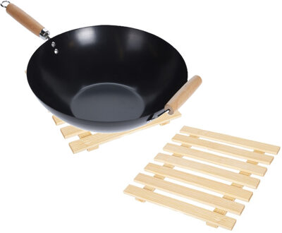 Alessandro Onderzetter voor pannen - 2x - hout - 18 x 18 cm - vierkant - hittebestendig - kookpannen