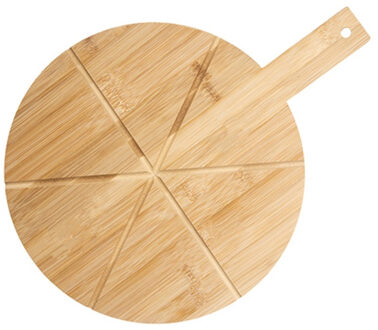 Alessandro Pizza serveerplank met punten verdeling - bamboe - 30 cm - pizzabord