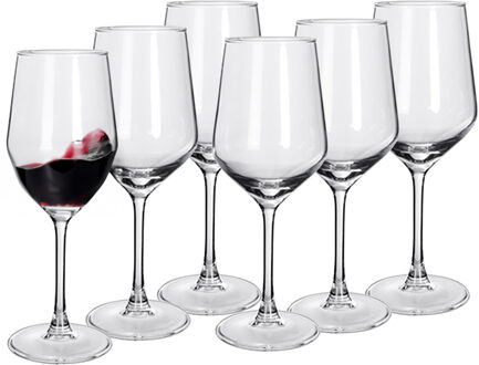 Alessandro Rode Wijnglazen Excalibur - 6x stuks - glas - 400 ml - H23 cm