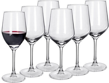 Alessandro Rode Wijnglazen Excalibur - 6x stuks - glas - 500 ml - H24 cm