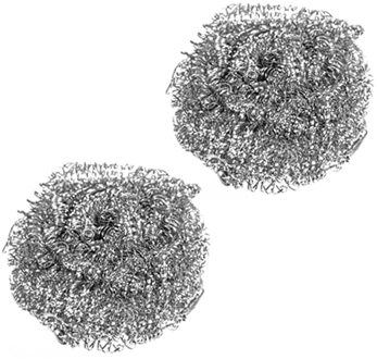 Alessandro Schuursponsjes - RVS - 4x - pannenspons - 40 gram - 6 x 6 x 3 cm