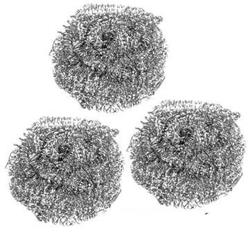 Alessandro Schuursponsjes - RVS - 6x - pannenspons - 45 gram - 6 x 6 x 3 cm