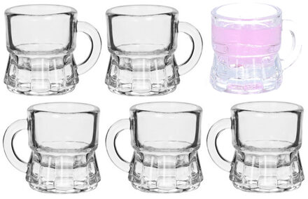 Alessandro Shotglaasjes Barcelona - 6 stuks - met oor - glas - 28 ml