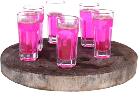 Alessandro Shotglaasjes Casablanca - 6x stuks - glas - 50 ml - borrelglazen - likeurglazen