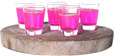 Alessandro Shotglaasjes Damasco - 6x stuks - glas - 60 ml - borrelglazen - likeurglazen