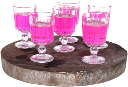 Alessandro Shotglaasjes Milan - 6x stuks - glas - 60 ml - borrelglazen - likeurglazen