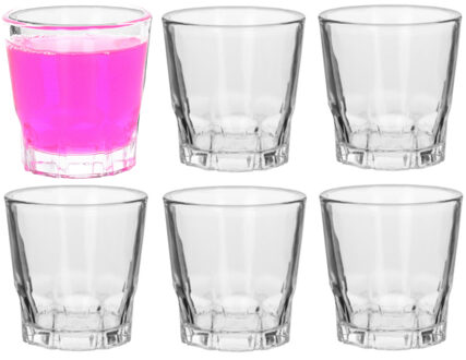 Alessandro Shotglaasjes Montecarlo - 12x - glas - 55 ml - borrelglas