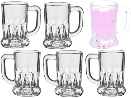 Alessandro Shotglaasjes Montpellier - 12x stuks - met oor - glas - 40 ml - pul