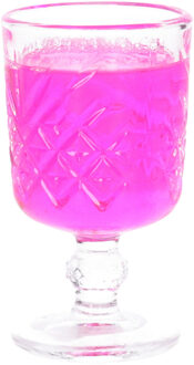 Alessandro Shotglaasjes Torino - 6x stuks - glas - 60 ml - hoog borrelglas op voetje