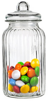 Alessandro Snoeppot/voorraadpot - met deksel - luchtdicht - glas - 1300 ml - D11 x H22 cm