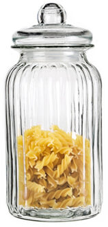 Alessandro Snoeppot/voorraadpot - met deksel - luchtdicht - glas - 3500 ml - D15 x H32 cm