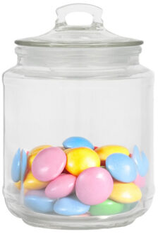 Alessandro Snoeppot/voorraadpot - met deksel - luchtdicht - glas - 600 ml - D10 x H14 cm