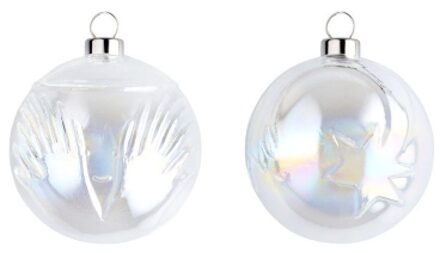 Alessi Le Palle Presepe Set van 2 kerstballen Engel en komeetster Transparant / Iriserend