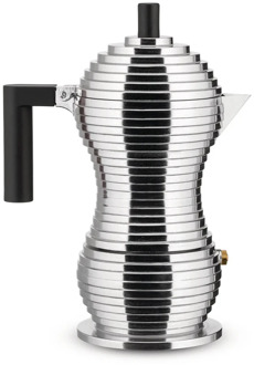 Alessi Pulcina Koffiezetapparaat, Aluminium, Zwart Alessi , Gray , Unisex - ONE Size