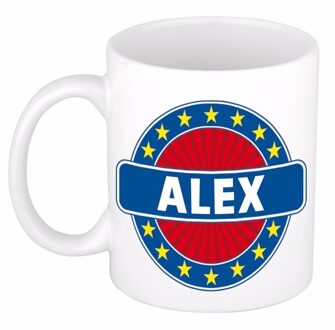 Alex naam koffie mok / beker 300 ml - namen mokken Multikleur