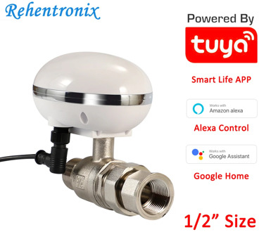Alexa Google Voice Control Tuya Smart WiFi Control Gas Smart Water Valve WiFi Shut-Off Controller 1/2 Inch Pipe Size