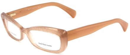 Alexander McQueen Am0007o Handgemaakte Acetate Bril Bruin - One Size