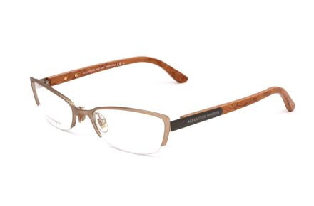 Alexander McQueen Am0008o Gouden Cat-eye Bril Zilver