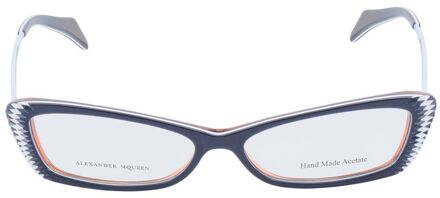 Alexander McQueen Am0081o Marine-oranje Bril - maat Donkerblauw