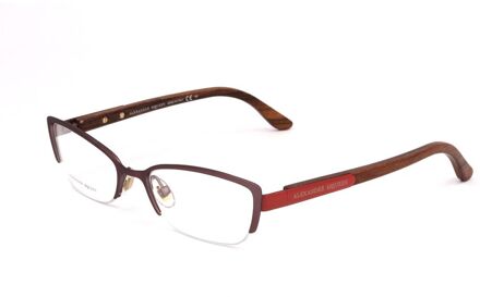 Alexander McQueen Am0084o Bourgondisch Bruin Bril - maat