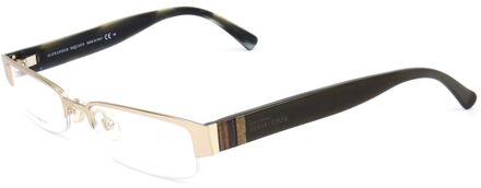 Alexander McQueen Am0084o Gouden Zonnebril Mosterdgeel