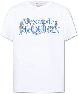 Alexander McQueen Bedrukt T-shirt Alexander McQueen , White , Heren