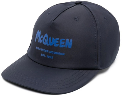 Alexander McQueen Blauwe Hoeden van Alexander McQueen Alexander McQueen , Blue , Heren - L,M