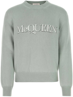 Alexander McQueen Breisels Upgrade: Pastelgroene Katoenen Trui Alexander McQueen , Green , Heren - L