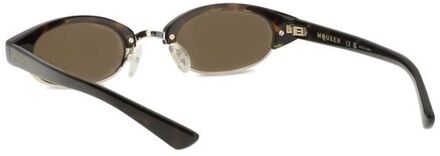 Alexander McQueen Bruine Acetaat Zonnebril