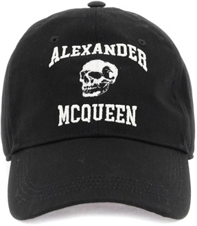 Alexander McQueen Geborduurde Logo Baseballpet Alexander McQueen , Black , Heren - Xl,L,M,S,One Size