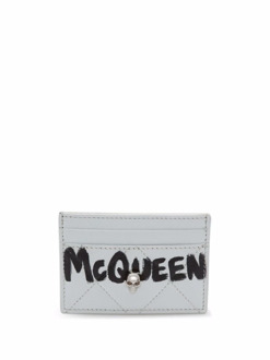 Alexander McQueen Gewatteerde Logo Kaarthouder Alexander McQueen , White , Dames - ONE Size