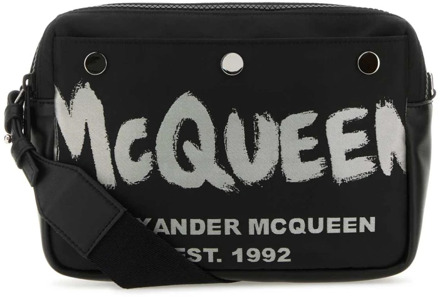 Alexander McQueen Graffiti Crossbody Tas Alexander McQueen , Black , Heren - ONE Size