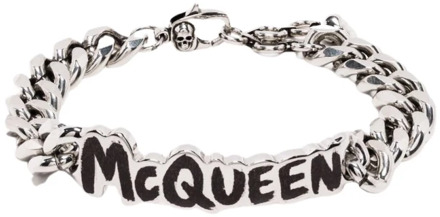 Alexander McQueen Heren Logo-Plaque Ketting-Armband Alexander McQueen , Gray , Heren - ONE Size