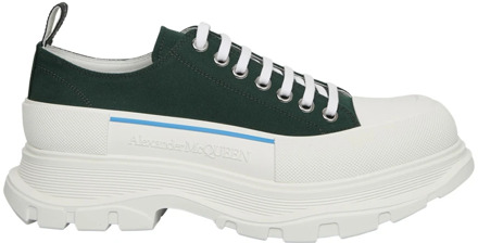 Alexander McQueen Heren Sneakers van Katoen en Leer Alexander McQueen , White , Heren - 40 EU