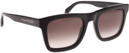 Alexander McQueen Iconische zonnebril, 100% echt Alexander McQueen , Black , Unisex - 54 MM