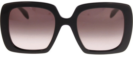 Alexander McQueen Iconische zonnebril met verloopglazen Alexander McQueen , Black , Dames - 54 MM