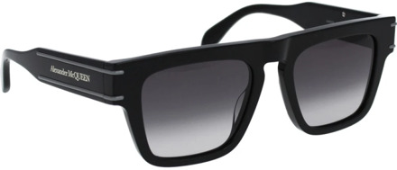 Alexander McQueen Iconische zonnebril met verlopende glazen Alexander McQueen , Black , Unisex - 52 MM