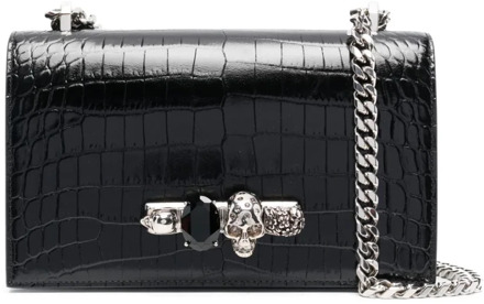 Alexander McQueen Jeweled Satchel Tas in Zwart Alexander McQueen , Black , Dames - ONE Size