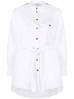 Alexander McQueen Katoenen overhemd met lange mouwen Alexander McQueen , White , Dames - XS