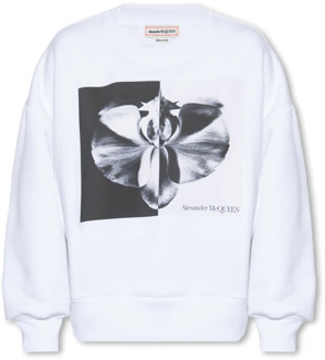 Alexander McQueen Katoenen sweatshirt Alexander McQueen , White , Dames - S,Xs,2Xs